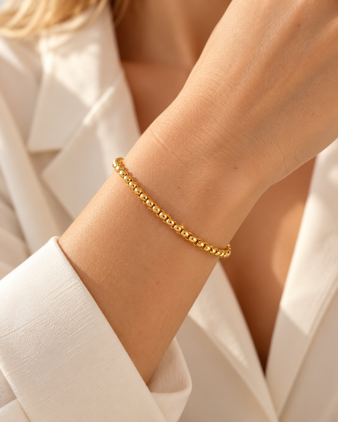 Schakelarmband om te Stapelen – Model 1 – BIYO draagimpressie