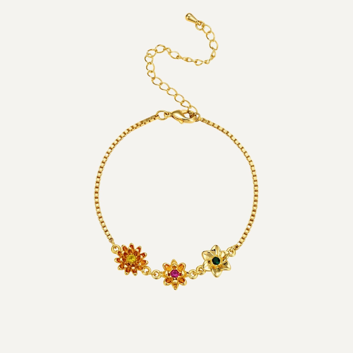 Driedimensionale Geboortebloem Armband