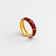 Anillo Esmaltado Burdeos