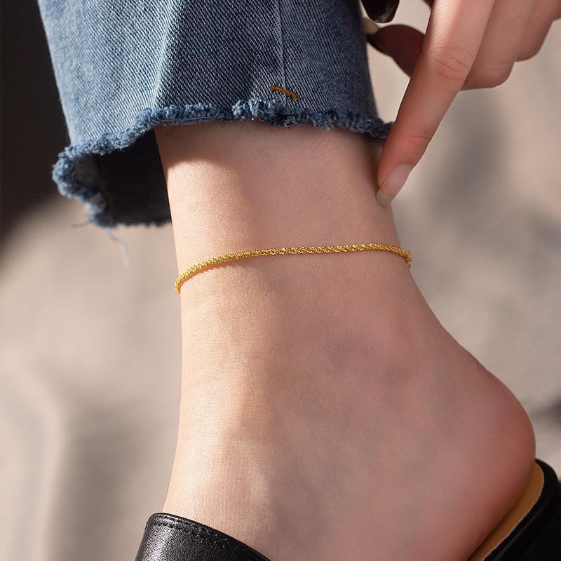 Tobillera en color oro – brillo