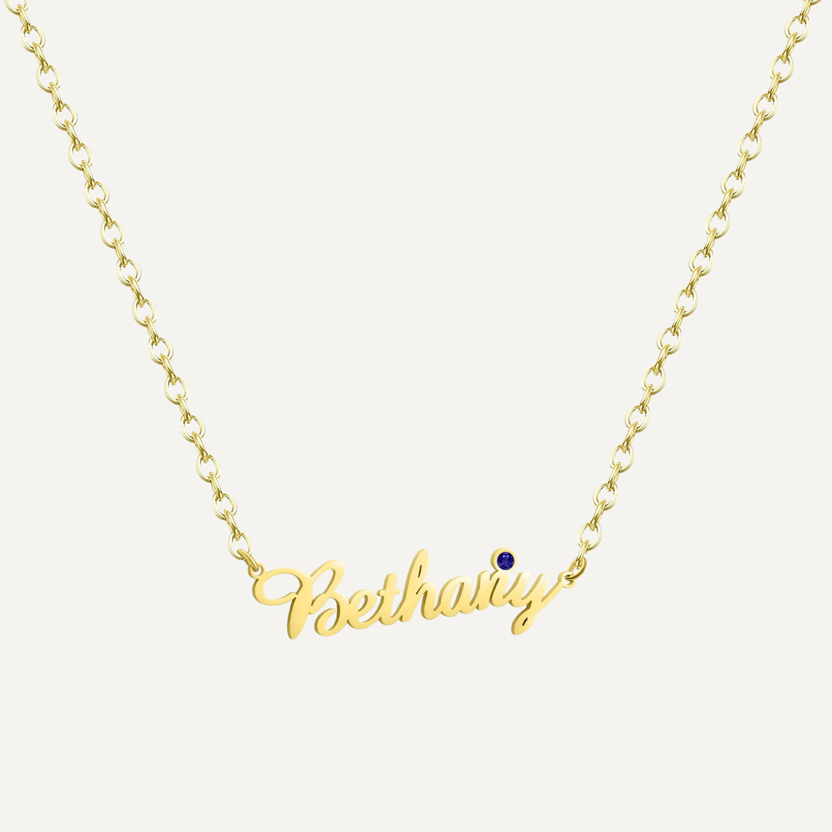 Naamketting met Geboortesteen