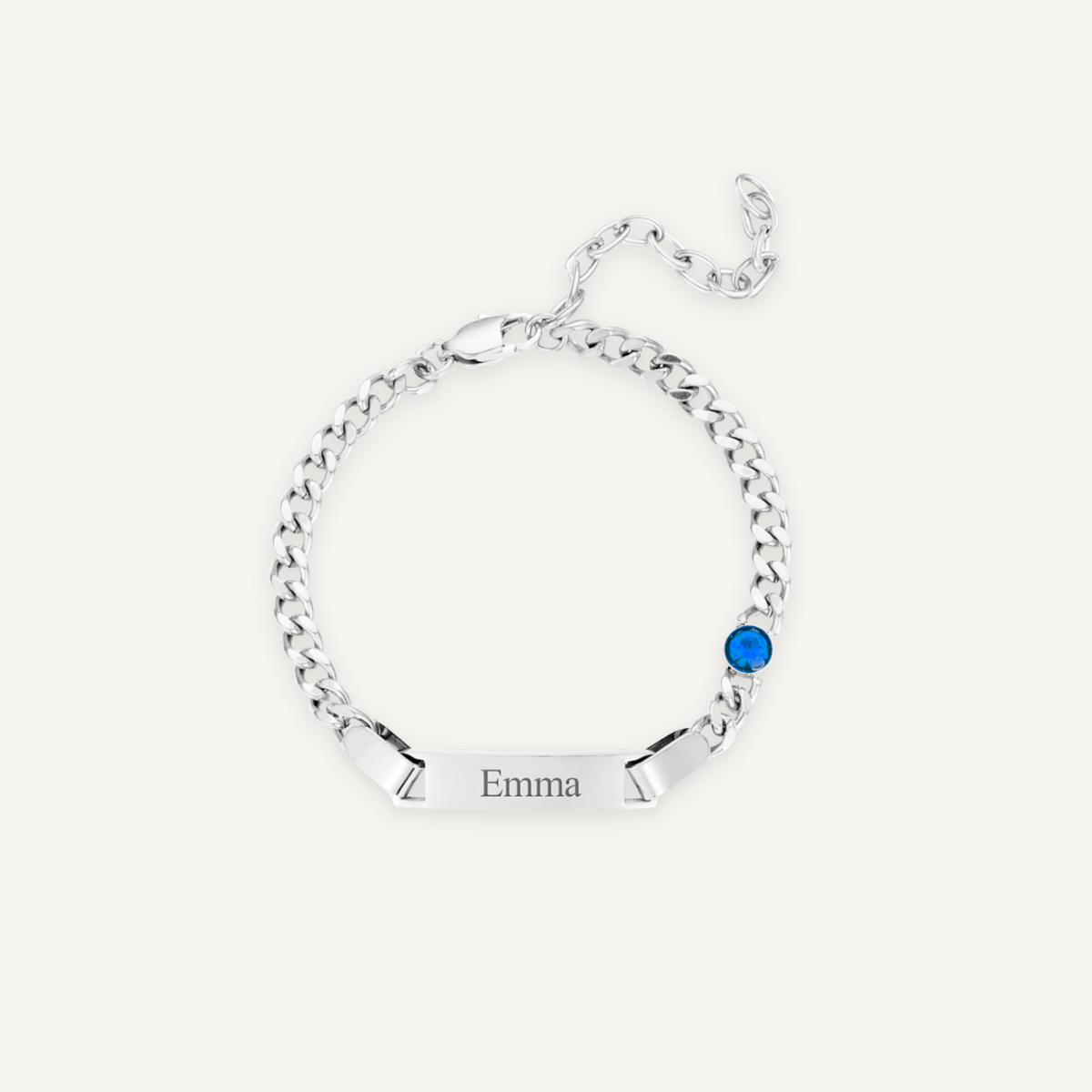 Gegraveerde Armband met Geboortesteen en Naam van Kind