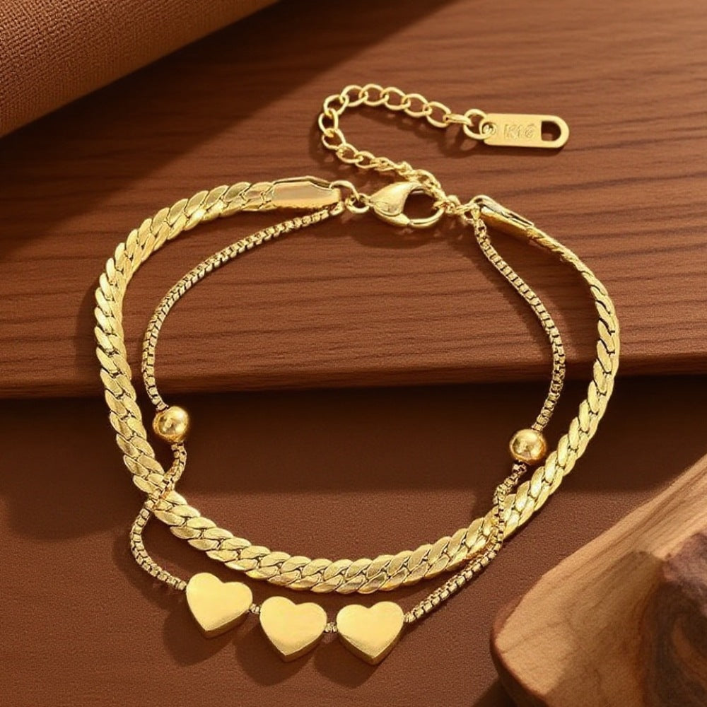 Gelaagde Armband – Hart