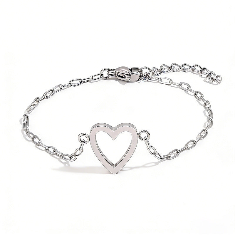 Hart Armband – Open hart / Zilver