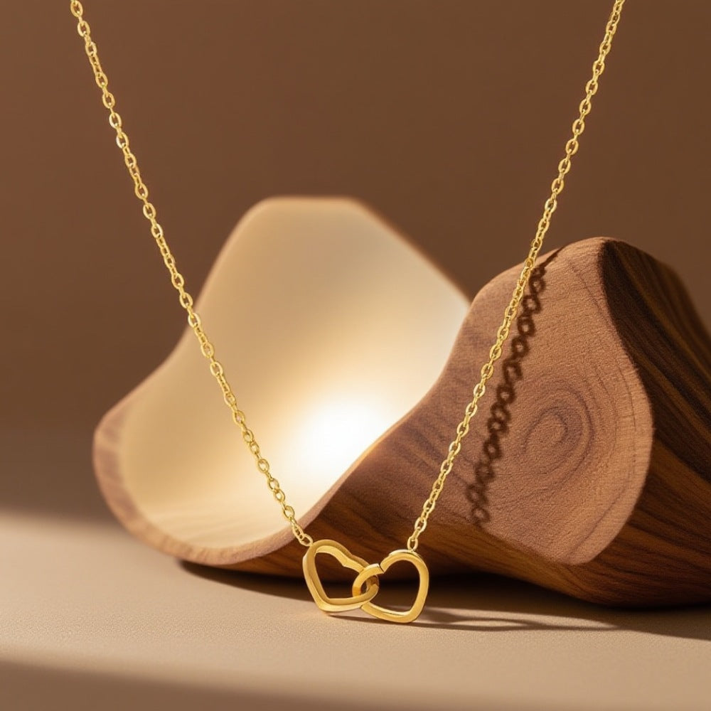 Collar corazón en color oro