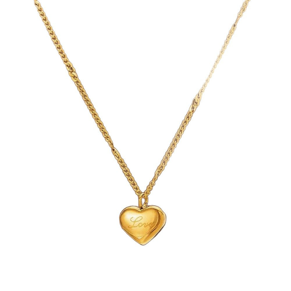 Collar corazón en color oro