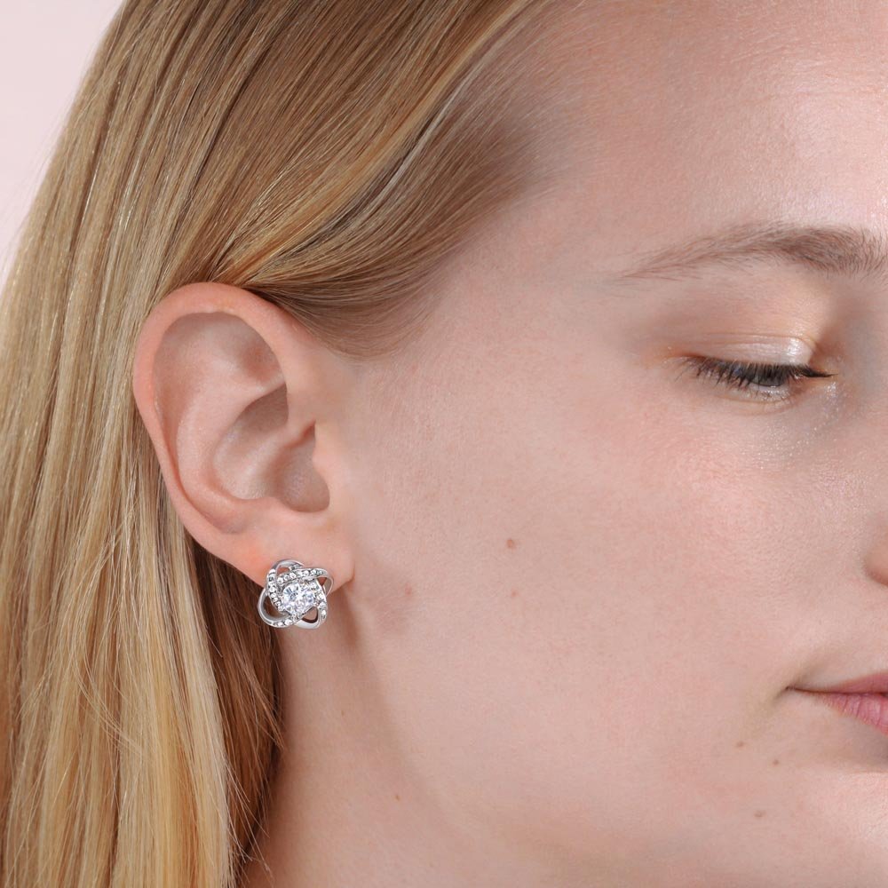 Pendientes nudo con piedras
