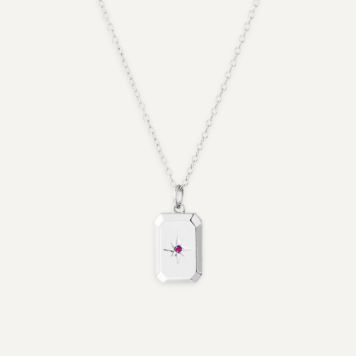 Medaillon Ketting met Geboortesteen