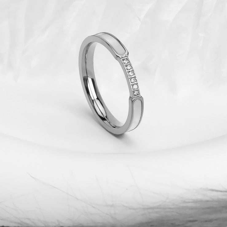 Parelmoer Ring met Zirkonia