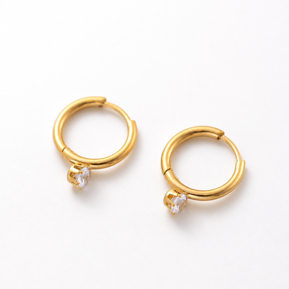 Solitaire Oorknopjes – Model 2 / Goud