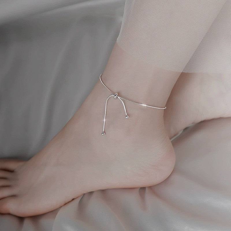 Verstelbare Schuifketting – Enkelband / Zilver