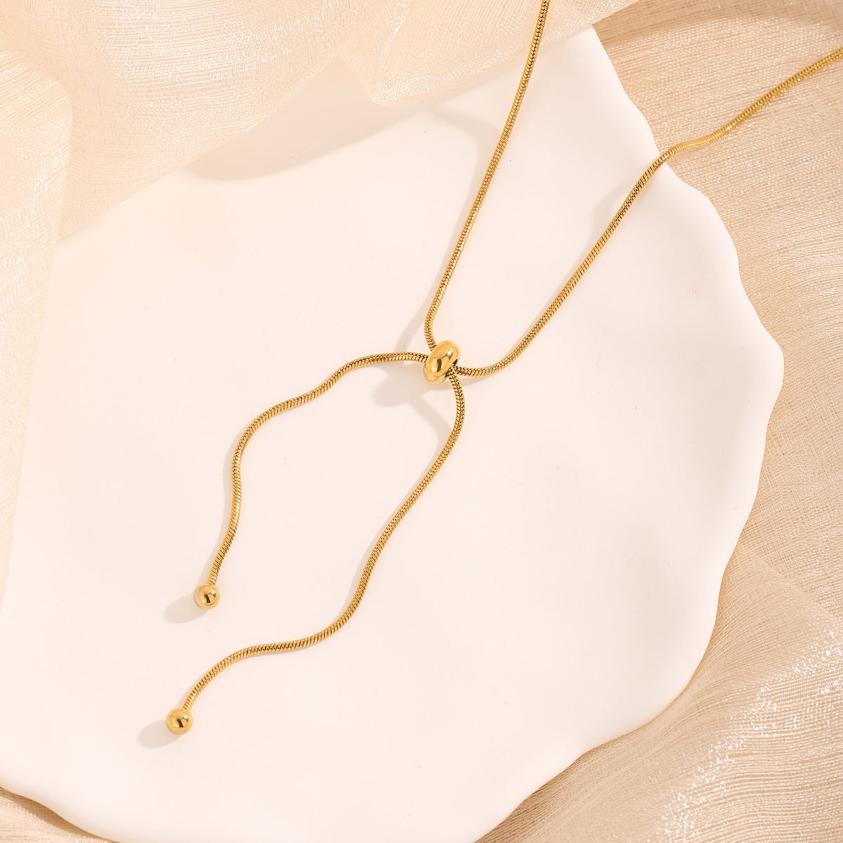 Verstelbare Schuifketting – Ketting / Goud
