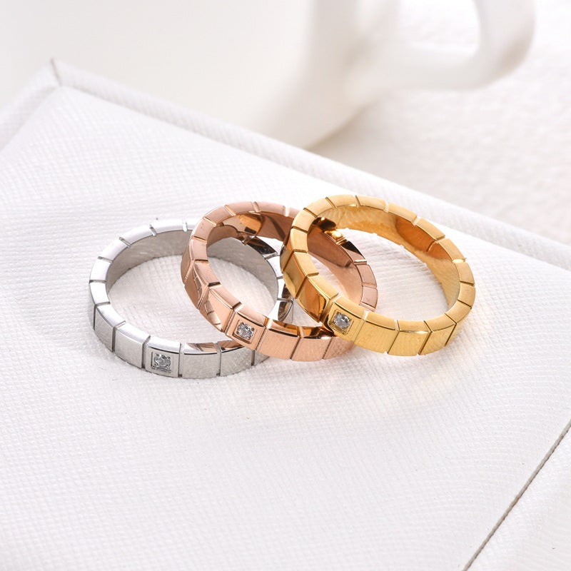 Vierkante Solitaire Ring