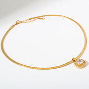 Collar con Colgante de Circonita