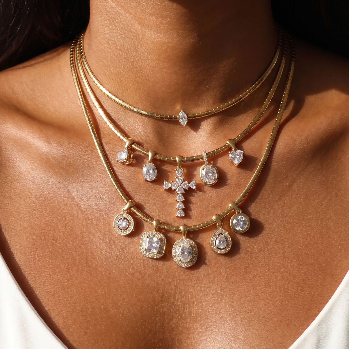 Zirkonia Hanger Ketting