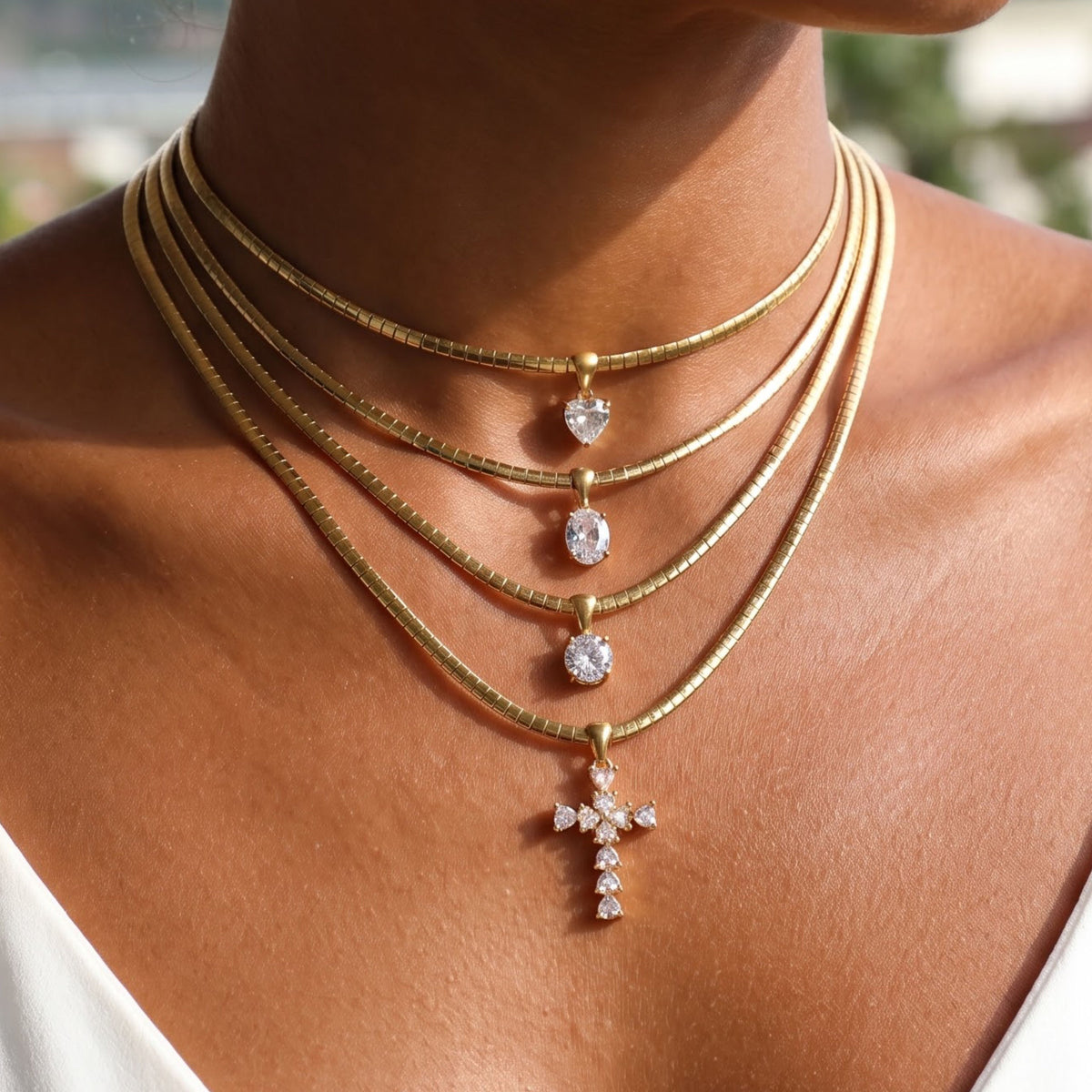 Zirkonia Hanger Ketting
