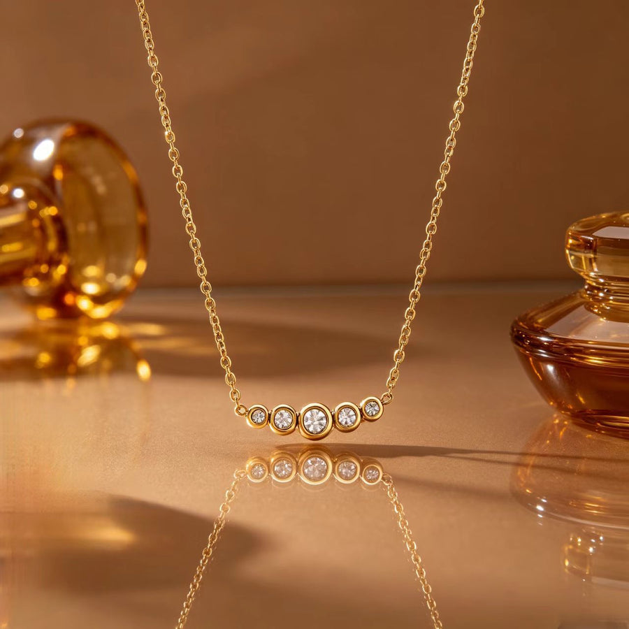 Zirkonia Rij Ketting